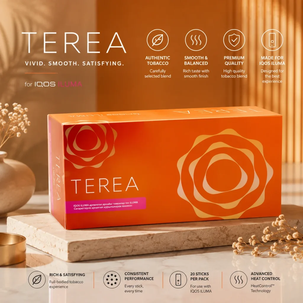 Buy HEETS TEREA Amber Kazakhstan For IQOS ILUMA UAE