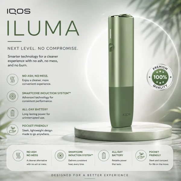 IQOS ILUMA ONE Moss Green – Buy Online in Dubai UAE