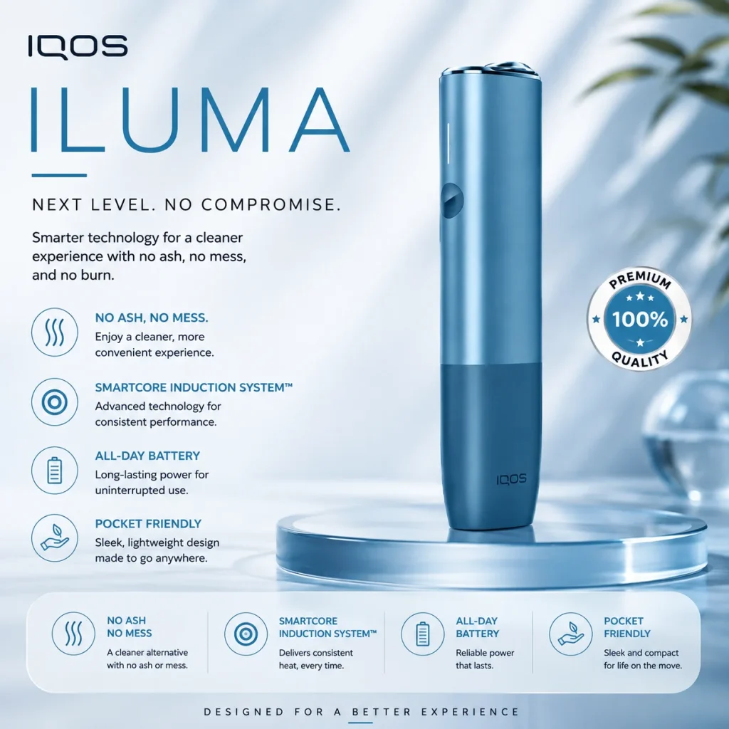 IQOS ILUMA ONE System Azure Blue – Buy Online in Ajman, Dubai UAE