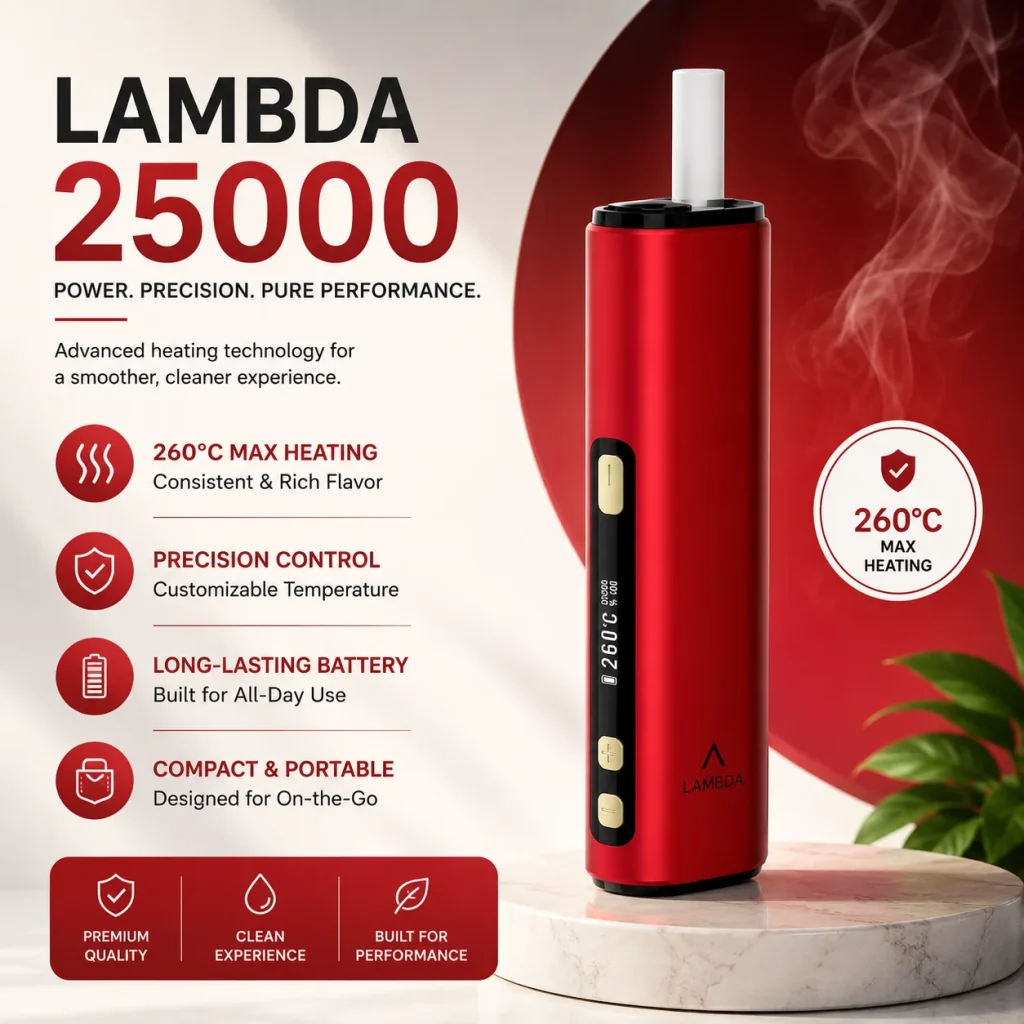 Lambda i8 Red Device – Buy Online for TEREA Sticks in Abu Dhabi & Dubai