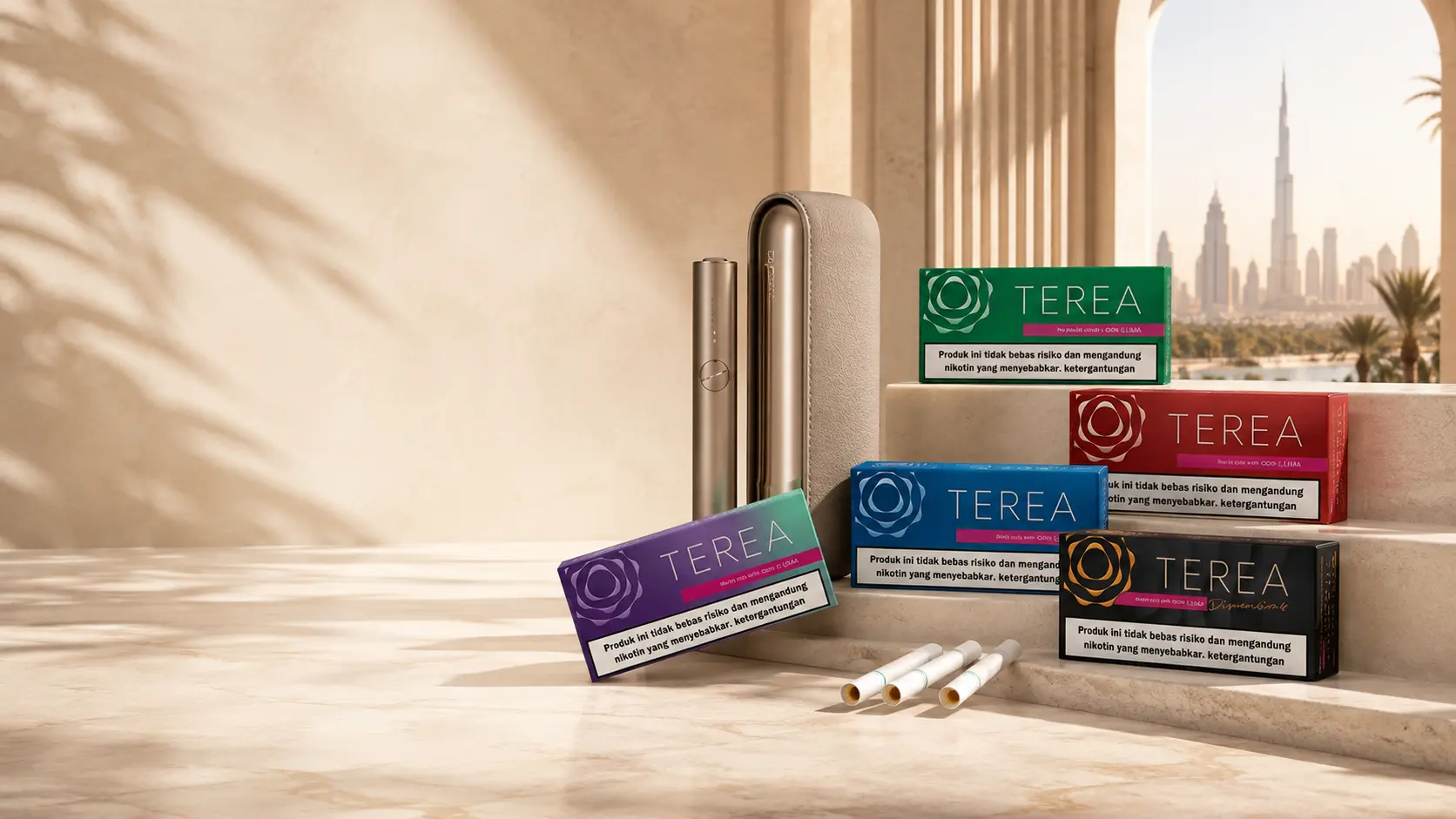 IQOS ILUMA device and TEREA tobacco sticks in Dubai UAE