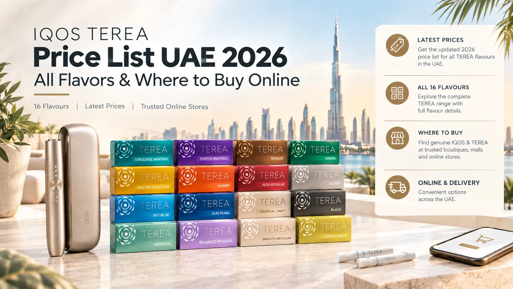 IQOS TEREA Price List UAE 2026 — All Flavors & Where to Buy Online