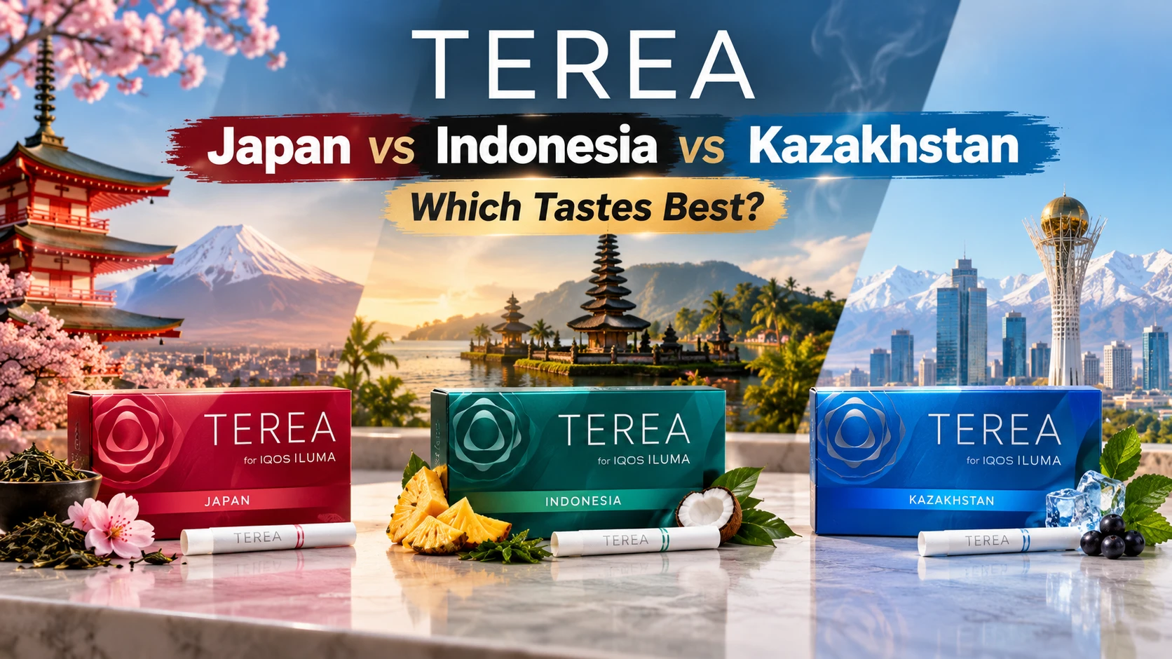TEREA Japan vs Indonesia vs Kazakhstan compared, which tastes best for IQOS ILUMA in Dubai